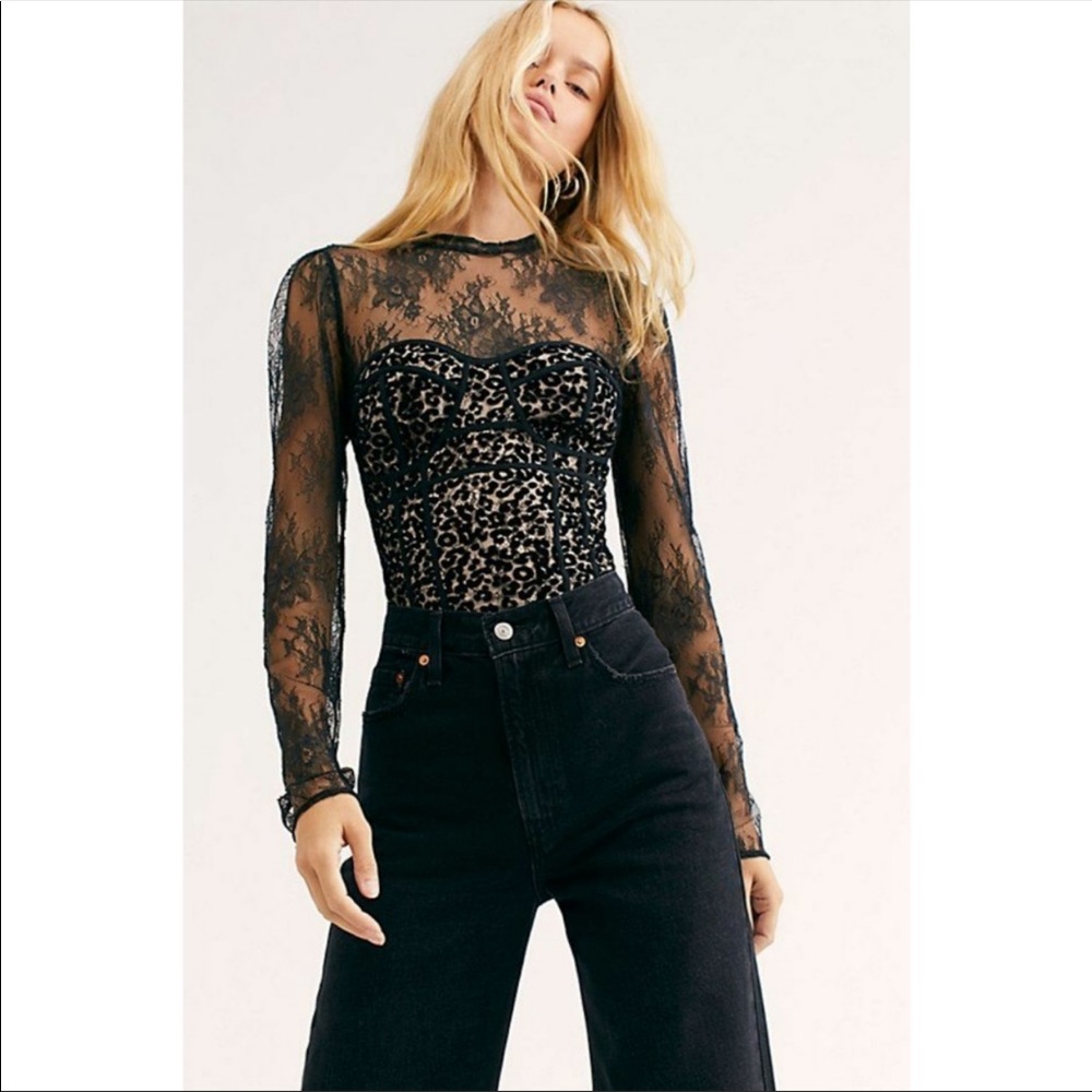 NWT Free People Josie Lace Top XS